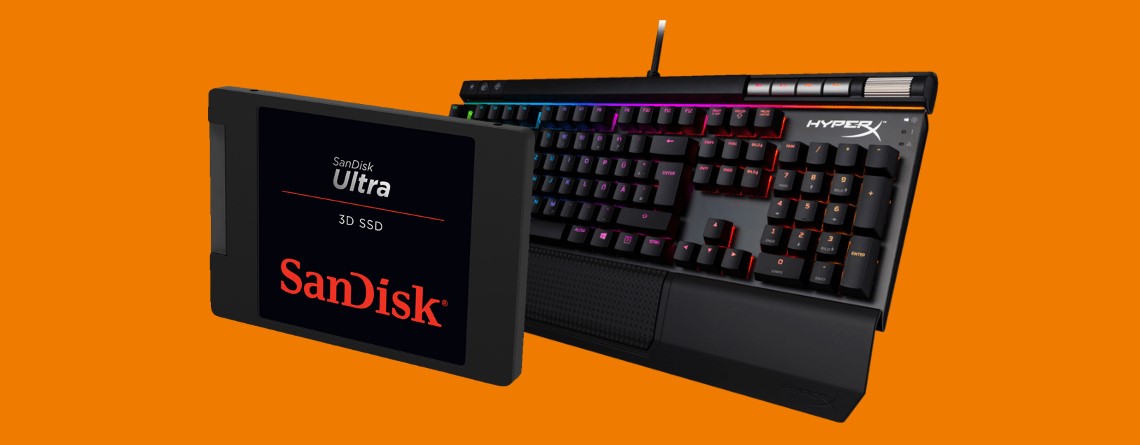 Gaming-Tastatur von Kingston und SSD von SanDisk bei Saturn reduziert