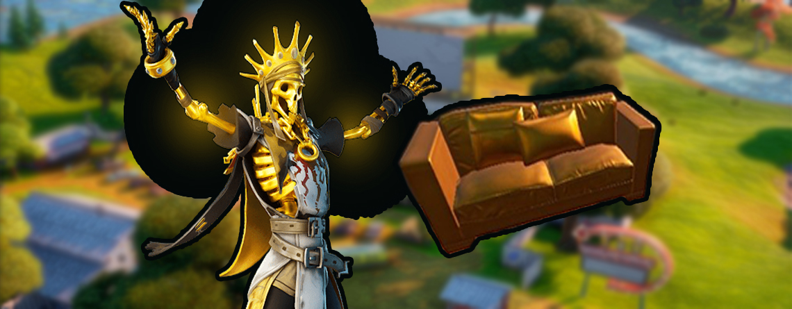 In Fortnite verwandeln sich Dinge plötzlich in Gold – Steckt ein toter König dahinter?