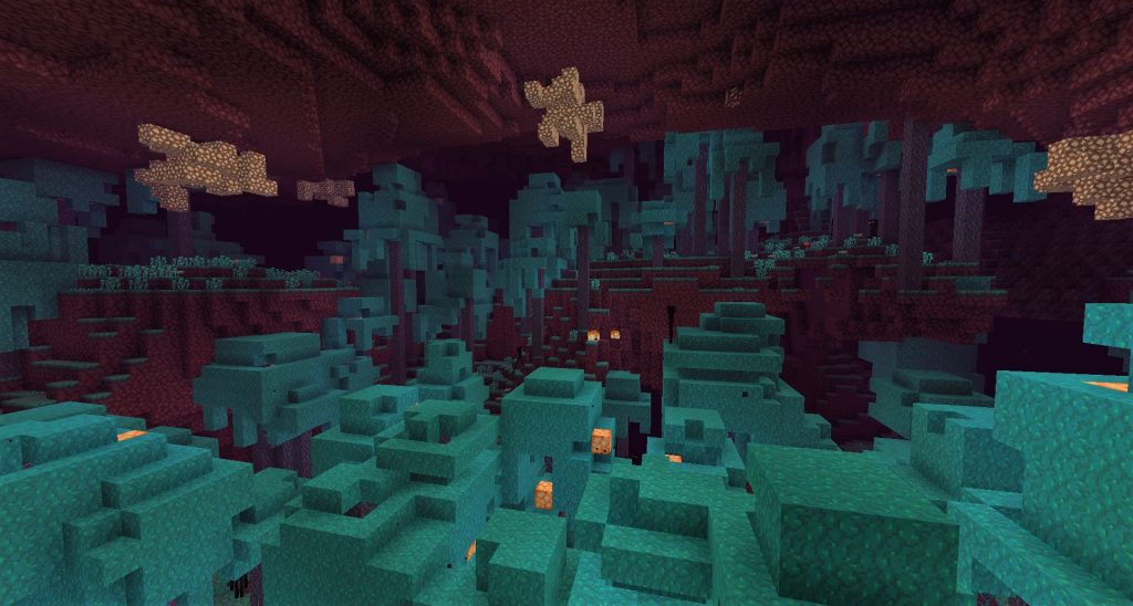 Minecraft Blue Nether Forest