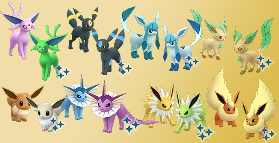 Pokémon GO Evoli Shiny Familie neu