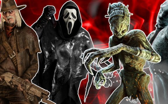 Dead by Daylight Deathslinger Ghost Face Hag Nurse title 1140x445