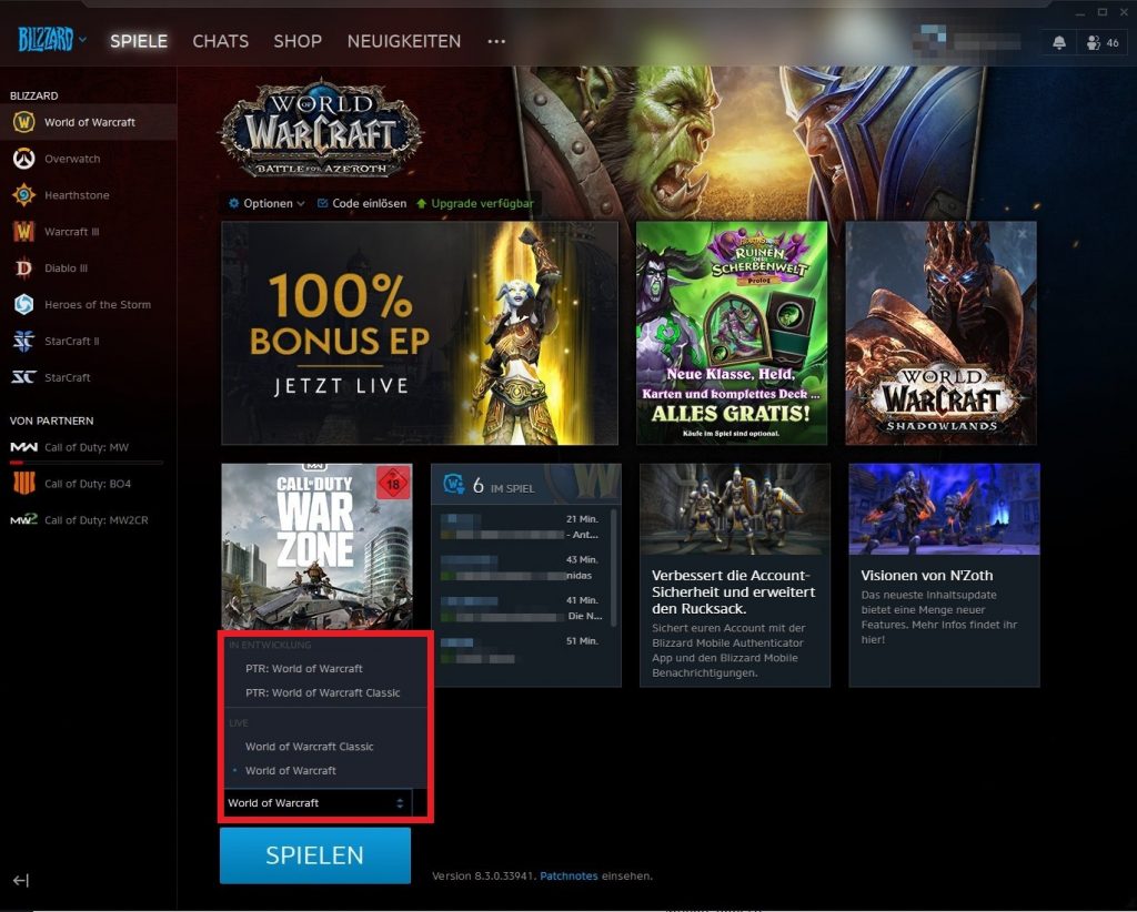 World of Warcraft Battle Net Beta