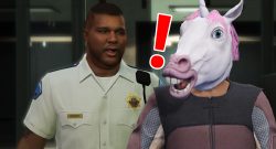 GTA Online Pferd Kopf Polizist Ausrufezeichen Titel