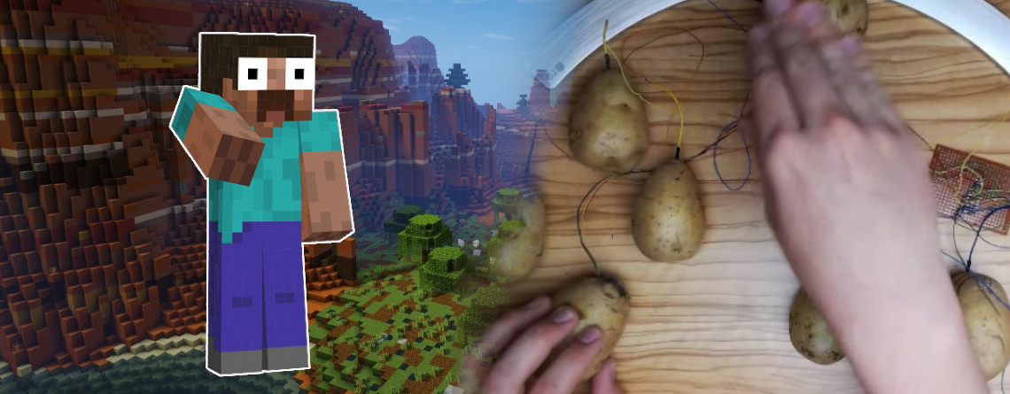 Dieser Streamer spielt Minecraft mit 7 Kartoffeln als Gamepad