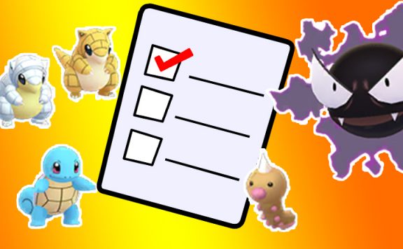 Pokémon GO Umfrage Titel Nebulak Schiggy Sandan Hornliu
