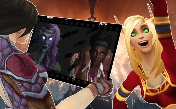 WoW Female Mage Picture holding titel title 1920x1080