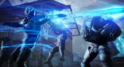 Outriders blau Strahl