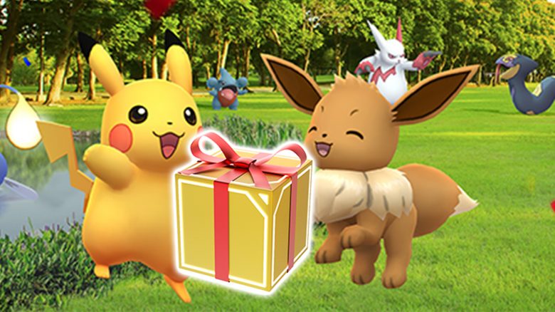 Pokémon GO Pikachu Evoli Geschenk Titel