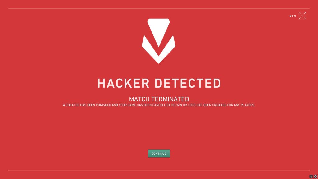 Valorant Vanguard Hacker detected