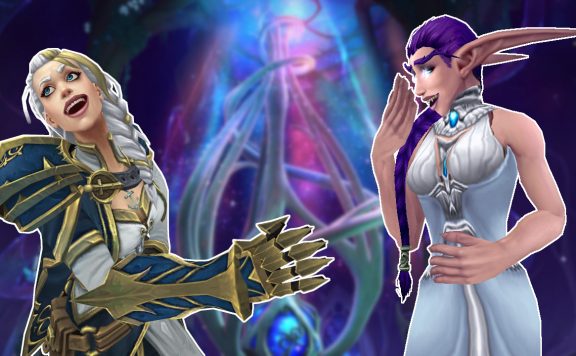 WoW Jaina female night elf laughing ardenweald titel title 1280x720