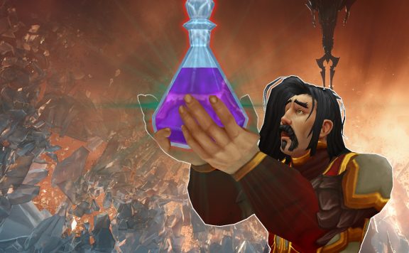 WoW Paladin holding Potion titel title 1920x1080