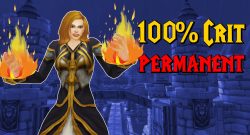 WoW Classic Human Mage Female Fire Hands 100 percent crit title titel 1280x720