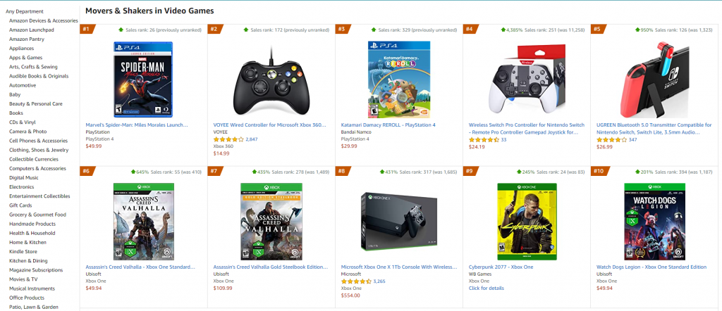 Amazon Verkaufsrang Xbox One X