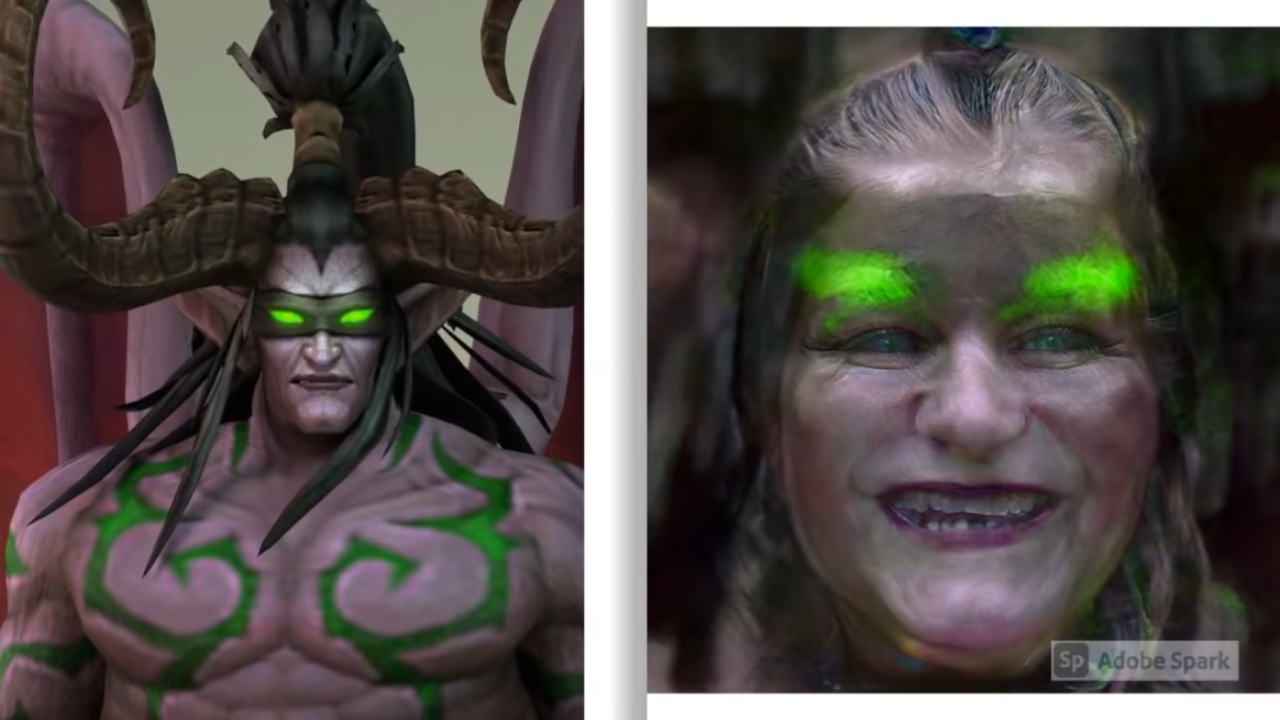 WoW: Laut einer KI ist der grimmige Illidan eine Frau mit schiefen Zähnen