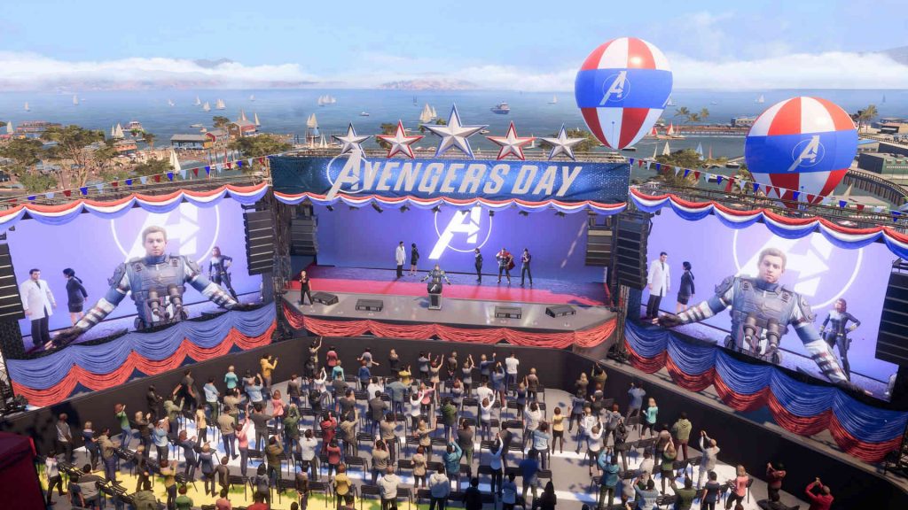 marvels avengers a day bühne captain america