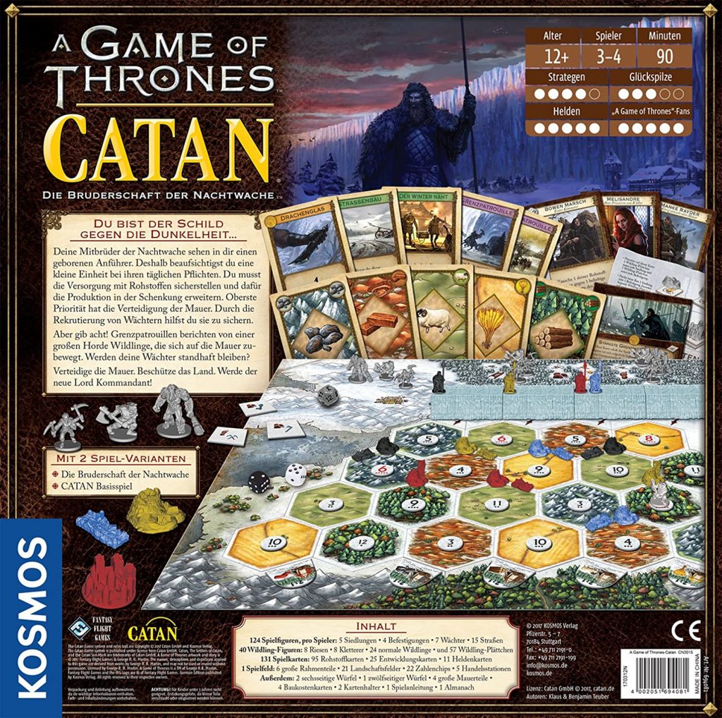 Klassisches Catan mit ganz viel Game of Thrones und einer tollen Spielmechanik.