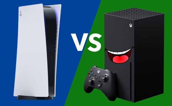 PS5 vs Xbox Titel Mund Lachen