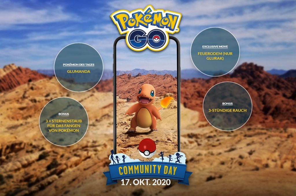Pokémon GO Community Day Glumanda Boni Übersicht