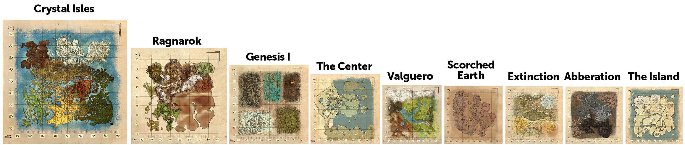 Ark Survival Evolved Map Size Comparison