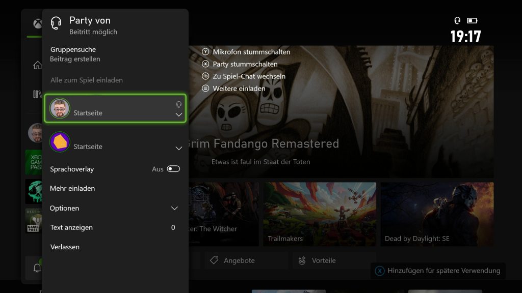 Xbox Series X Series S Partychat