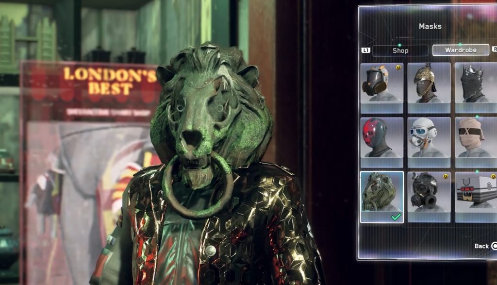 Watch Dogs Legion Lion Gargoyle Maske