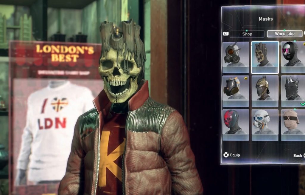 Watch Dogs Legion Skull with Candle Mask