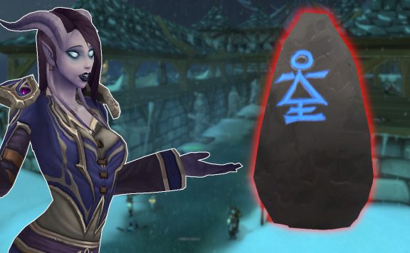 WoW Draenei rune stone title titel 1280x720