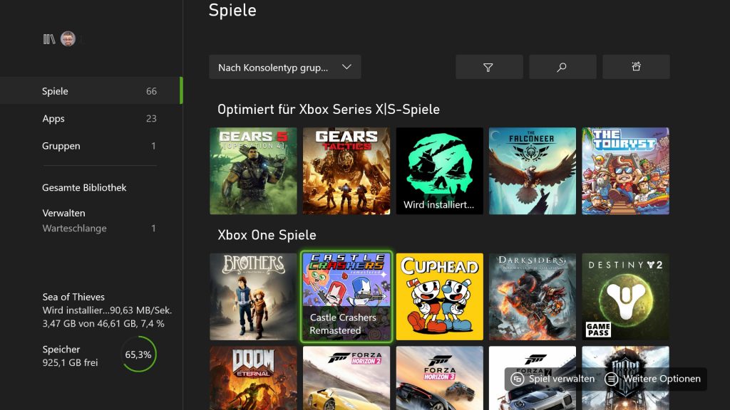 Xbox Series X Spiele Übersicht