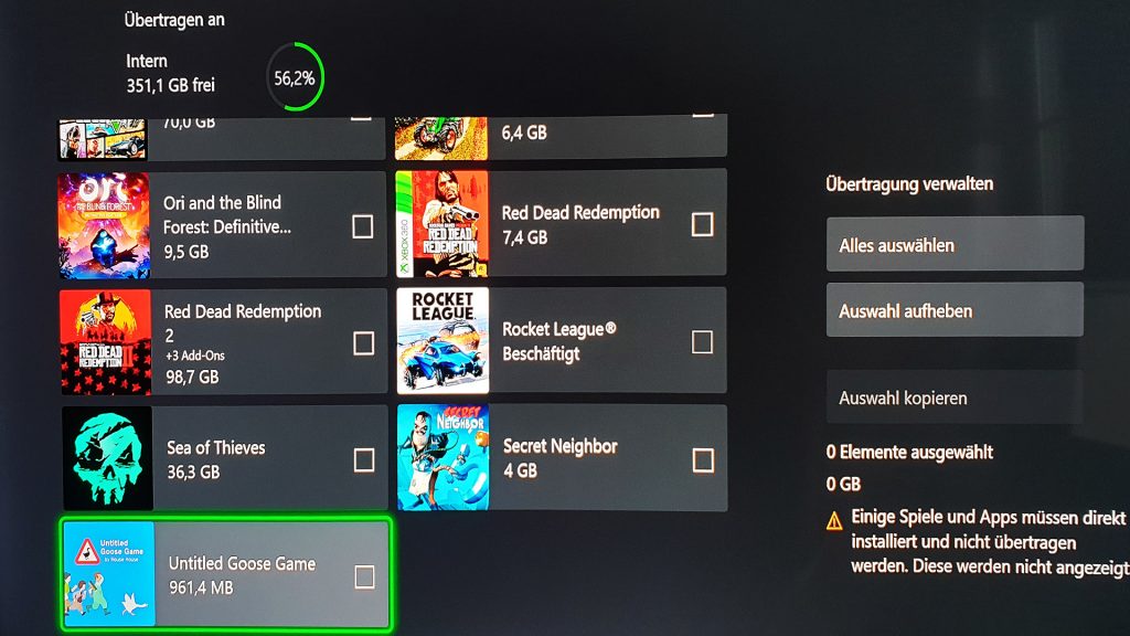 Xbox Series X Spiele Übertragen Xbox One