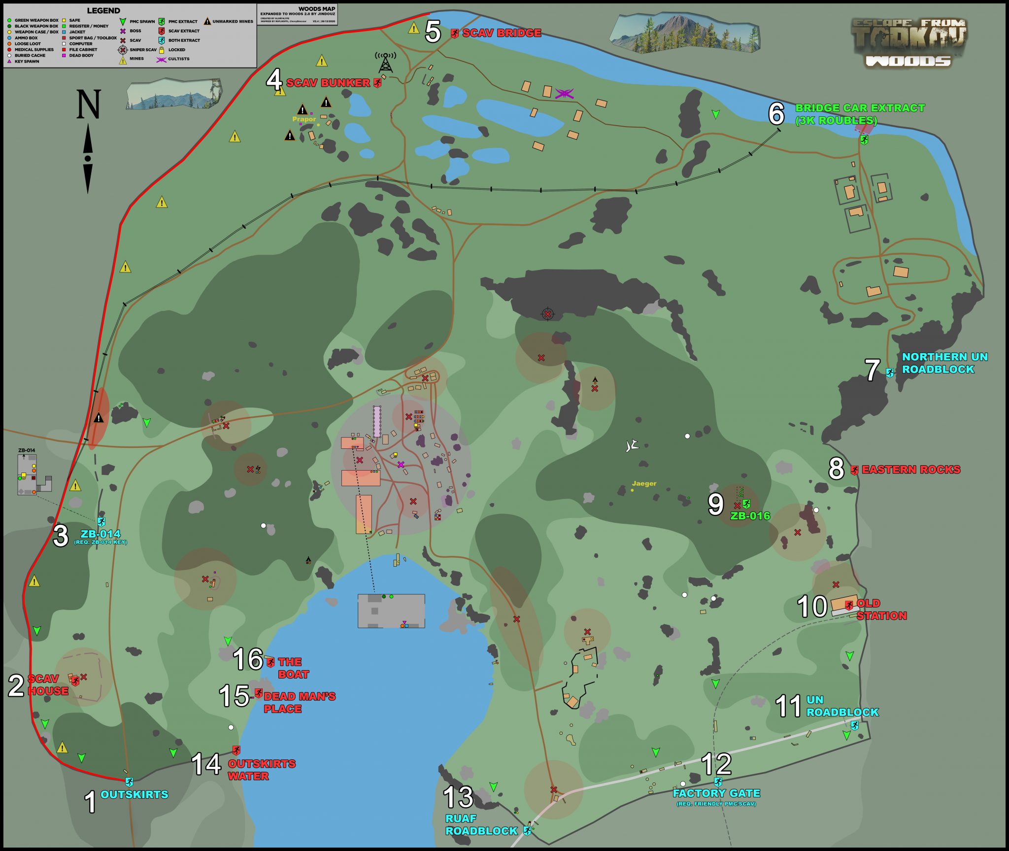 map to woods escape from tarkov