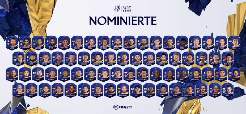 Alle Nominierten TOTY FIFA 21