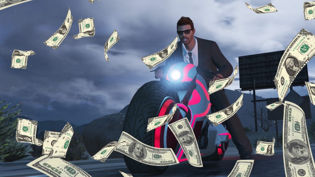GTA Online Shotaro Motorrad Geld Money Titel