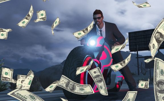 GTA Online Shotaro Motorrad Geld Money Titel