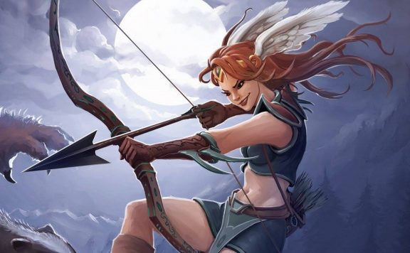 Tibia Bogenschützin