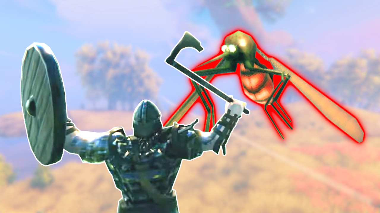 Mutiger Wikinger in Valheim reitet auf einem der tödlichsten Gegner, bereut es sofort