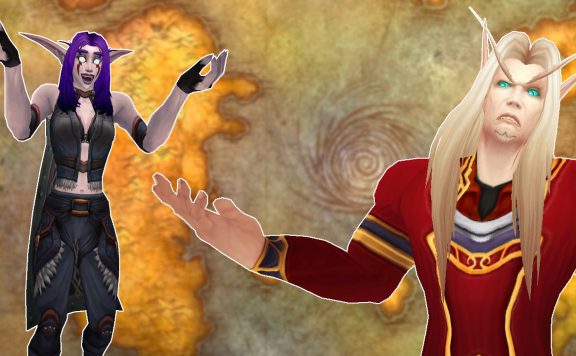 WoW Classic Cheering Night Elfe frowning Blood elf titel title 1280x720