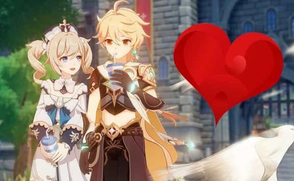 Genshin Impact Male Traveller Barbara Date titel title 1280x720