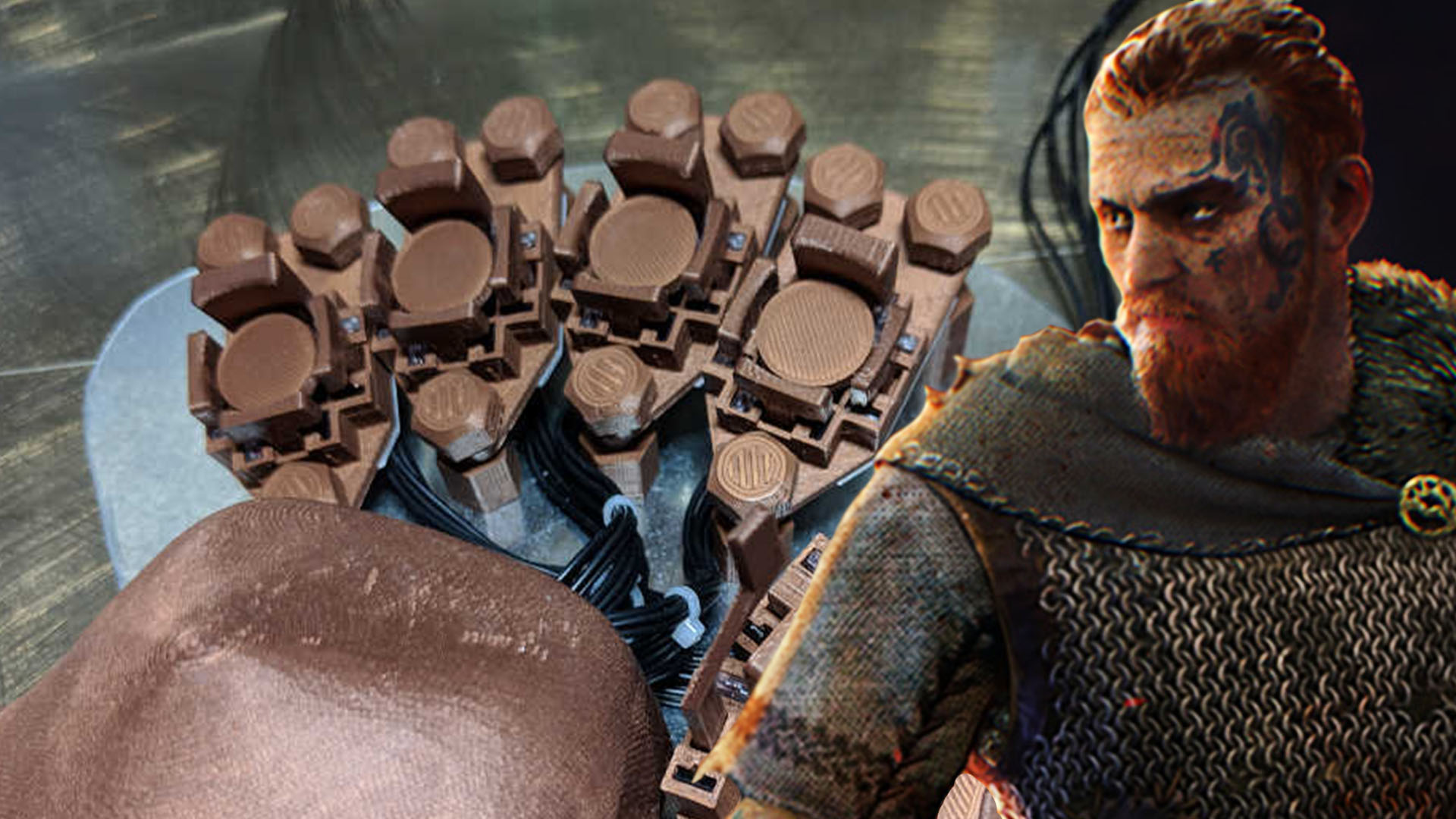 Looks like a torture instrument, but it is an ergonomic keyboard