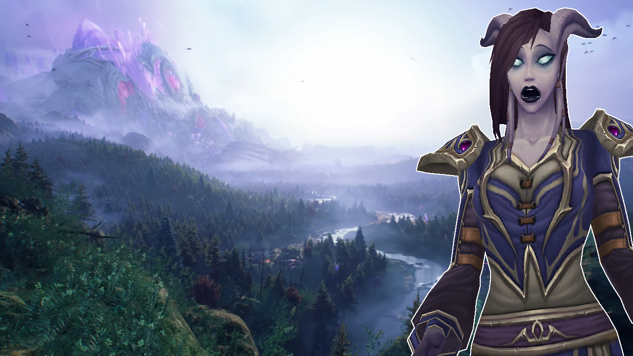 How incredibly good the starting area of the Draenei could look in WoW Classic