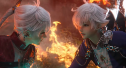 Das Bild zeigt Alisaie und Alphinaud im Endwalker Trailer