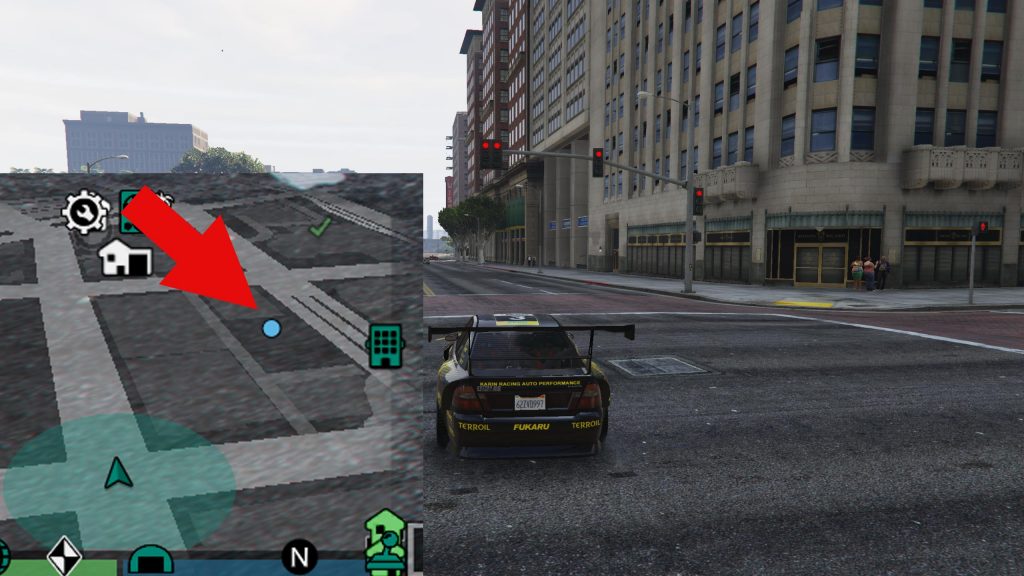 GTA-Online-Pfeil-Auto-Map-Blauer-Punkt