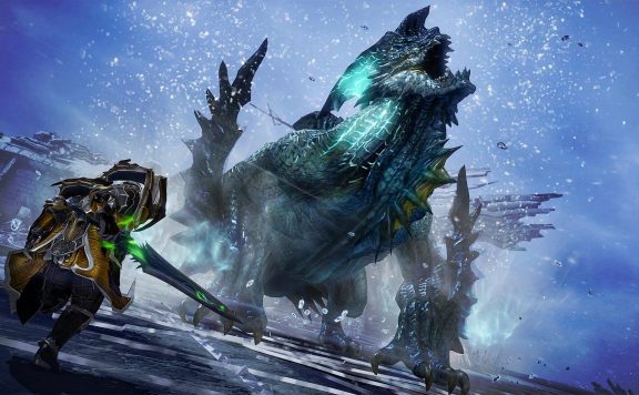 Ein Gegner in Lost Ark kommt dem Spieler nah