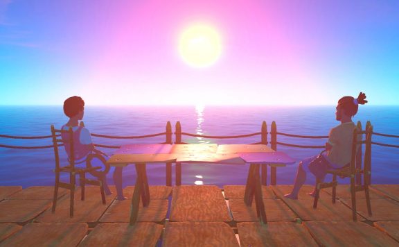 Raft Survival Game Sonennuntergang Titel