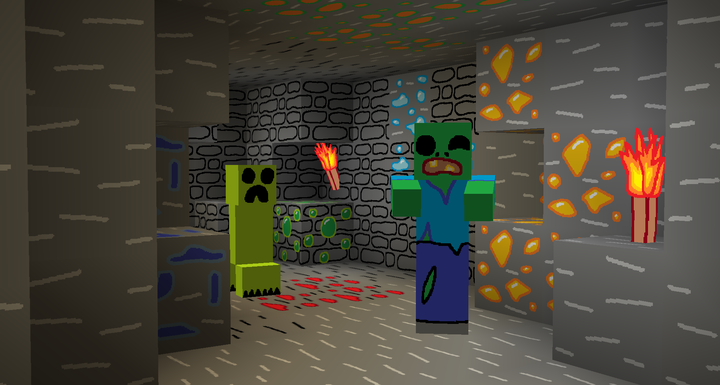 Minecraft MS Painted Zombie Creeper