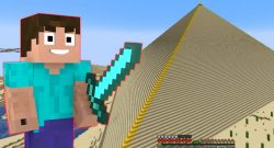 Minecraft Pyramid grinning steve titel title 1280x720