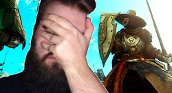 New World Schwert und Schild Benedict Facepalm Titel