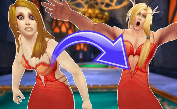 WoW Human Female turned into male bloodelf titel title 1280x720