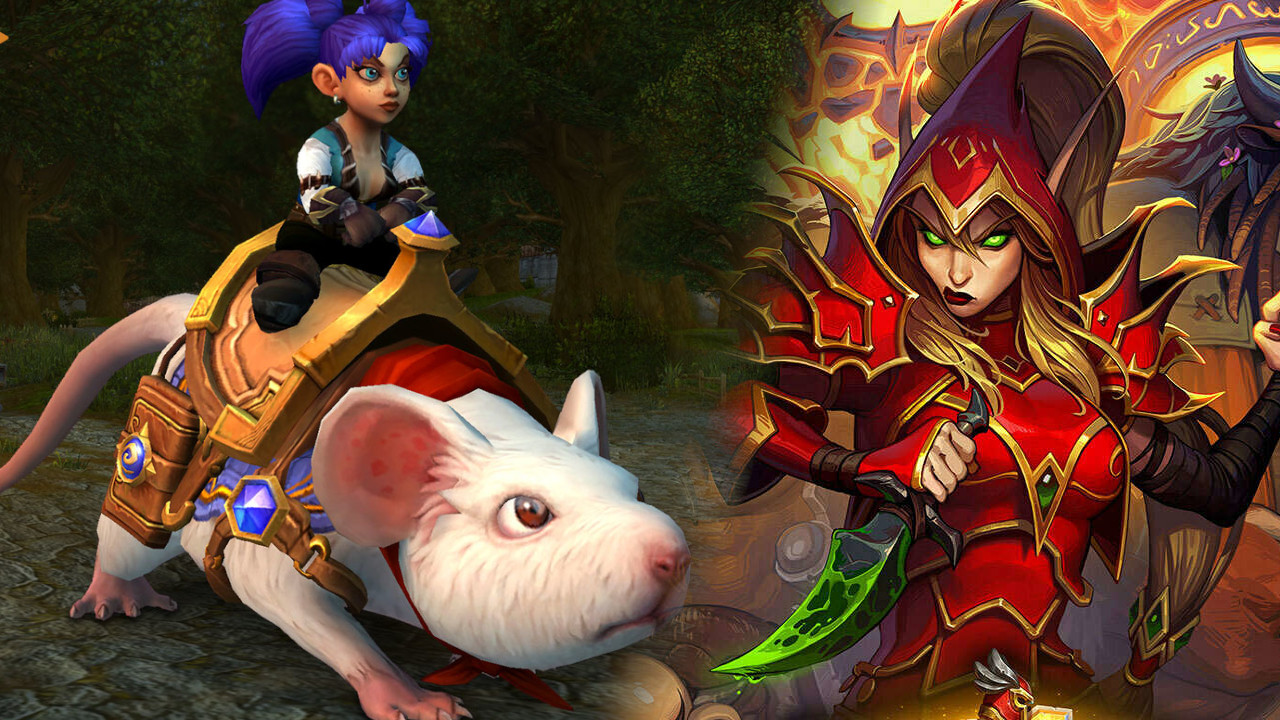 Hearthstone Valeera Mercenaries Sarge WoW Mount titel title 1280x720