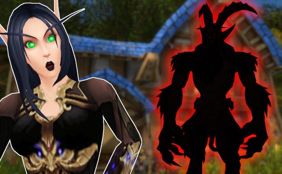 WoW Blood Elf Female amazed Male demon titel title 1280x720
