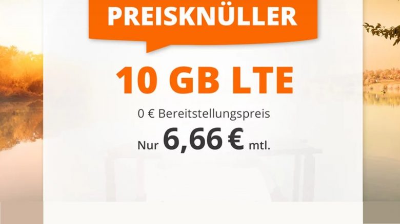 Nur bis Dienstag: 10 GB Datenvolumen für nur 6,66 Euro!